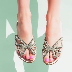 Sophia Webster madame butterfly crystal sandals 38